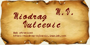 Miodrag Vulčević vizit kartica